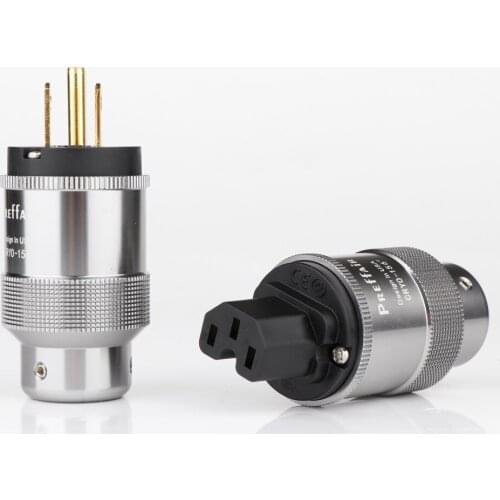 Preffair 24K Gold Plated Power Plug Connectors IEC320 C13 Adapter US Standard Power Plug