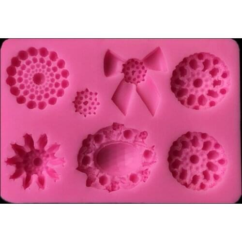 New DIY Cake Fondant Baking Mold Jewel Bow Bow Liquid Silicone Mold