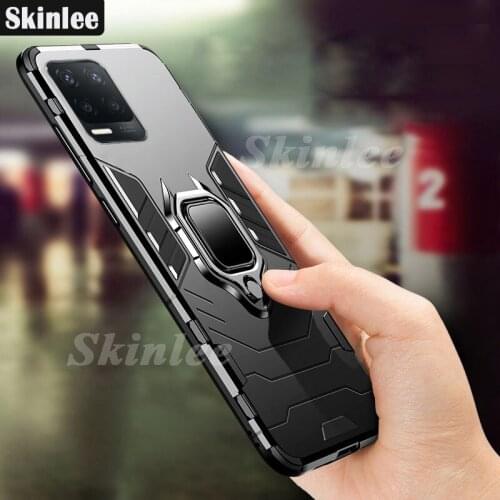 Skinlee For Realme Narzo 30 5G Case Shockproof Armor Phone Case Holder Finger Ring Magnetism For Realme Narzo 30A Armor Cover