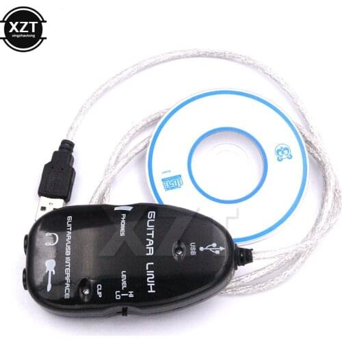 Electric Guitar Link USB Audio Cable Interface Guitarlink Lead Computer For PC MAC 1PCS Guitar USB Cable Parts FOR Multimedia