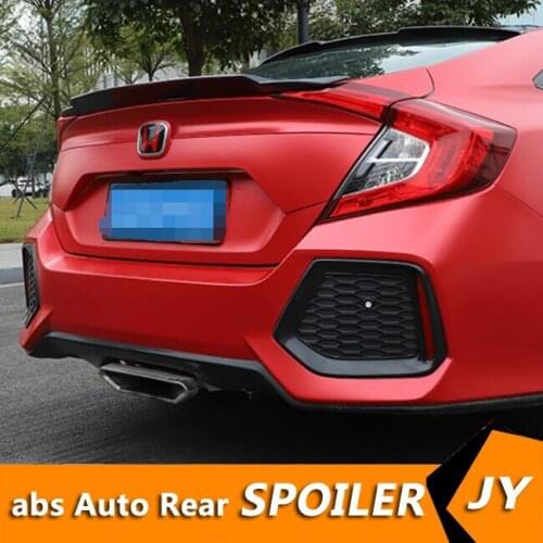 For Civic Spoiler 2016-2018 Civic YF Spoiler ABS Material Car Rear Wing Primer Color Rear Spoiler For Honda Civic Spoiler
