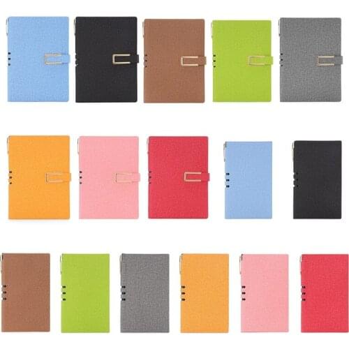 Vintage A5 A6 PU Leather Business Journal Notebook Lined Paper Diary Planner Notepad with Buckle Stationery School Supplies
