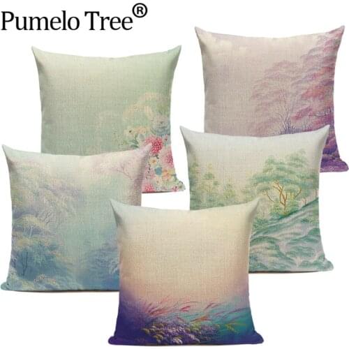 Sunset Waves Throw Pillow Covers Sea of Flowers Decorative Pillows Cover for Pillows Decor Bed Sofa Cushions Throw Pillow Cover