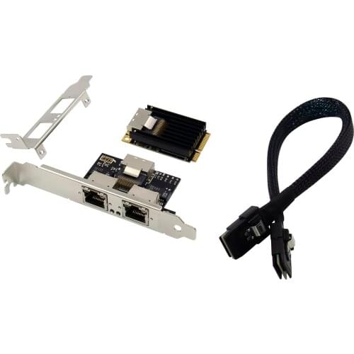 2 Port RJ45 MINI PCIE Dual Gigabit Ethernet Server LAN Network Card Chip INTEL 350AM2 10/100/1000Mbps Mpcie 1000m adapter