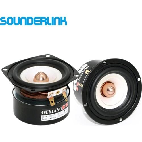 2PCS/LOT Full Range Speaker Audio bookself aluminum midrange subwoofer tweeter horn bullet head kapton Cone 3 inch 90MM
