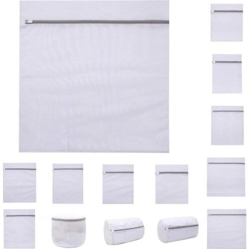 2021 Tear Resistant Wash Bag Laundry Bag Eco-friendly Grid Design Polyester Clothes Washing Mesh Bag for Home Laundry Tools