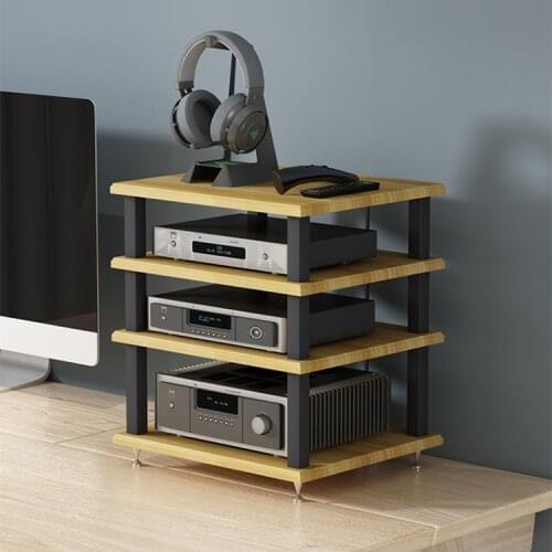 4 layer Desktop small rack audio rack power amplifier cabinet headphone amplifier amp printer rack sound card decoding