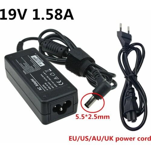 19V 1.58A 5.5*2.5mm AC Power Supply Adapter LAPTOP CHARGER FOR TOSHIBA Mini Notebook NB200 NB250 NB300 NB305 NB500 NB520