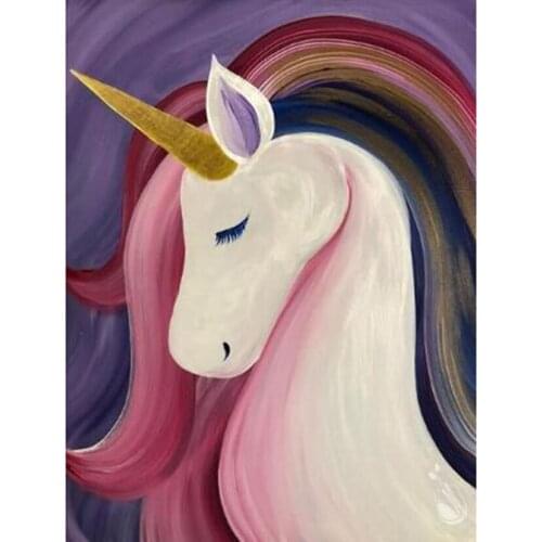 Diamond Painting 5D DIY Cartoon Painting Unicorn Beauty Picture Square/Round Diamond Cross Stitch Decorative Painting Art TX231