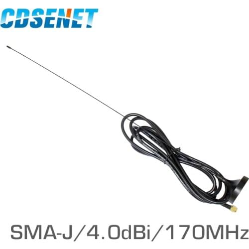 2Pcs vhf 170MHz Sucker Wifi Antenna TX170-XP-200 SMA Male High Gain 4dBi 70M Antennas for Communication with Magnet Base