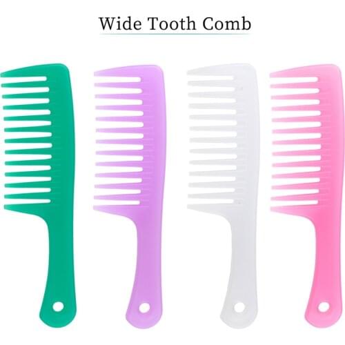 Anti-Static Thicken Wide Tooth Comb Hairdressing Comb Women Hanging Handle Grip Curly Hair Hairbrush Reduce Hair Loss Hair Comb