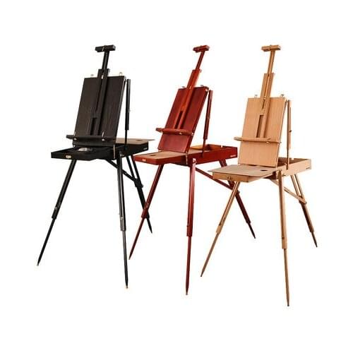Large Portable Oil Paint Easel For Artist Wooden Easel Painting Stand Sketch Table Drawing Easel Box