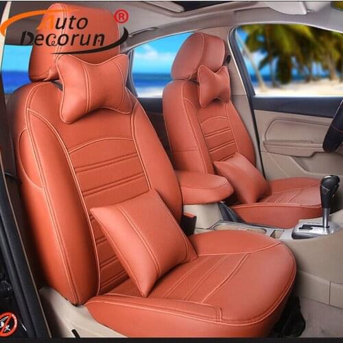 AutoDecorun Custom car seats PU leather for audi A6 2006 seat cover sets for cars seat cushion supports accessories pads covers