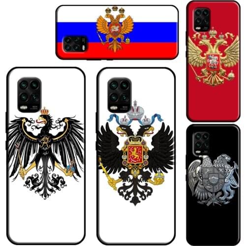 Russian coat of arms Flags Case For Xiaomi Mi 11 Lite 10 9 9T 10T Pro A3 11 Ultra POCO M3 X3 Pro F2 F3 Phone Fundas