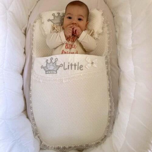 White Baby Swaddle Bottom Opening