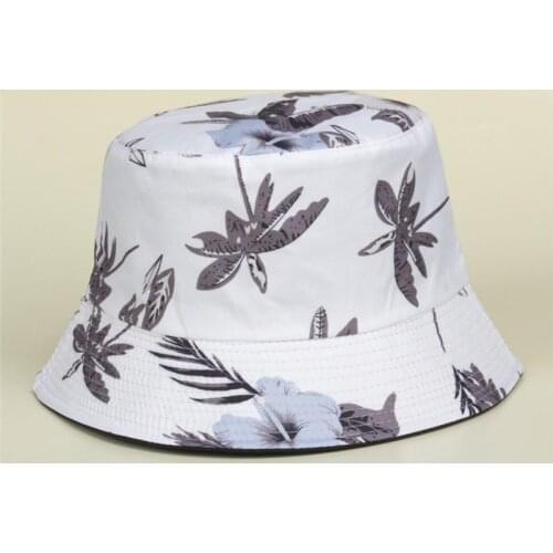 LDSLYJR Cotton Coconut trees print two sides wear Bucket Hat Fisherman Hat outdoor travel hat Sun Cap Hats for Men and Women 450