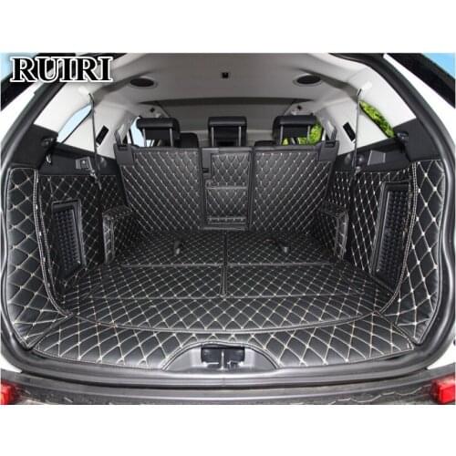 Good quality! Full set car trunk mats for Land Rover Discovery Sport 7 seats 2019-2014 waterproof boot carpets cargo liner mats