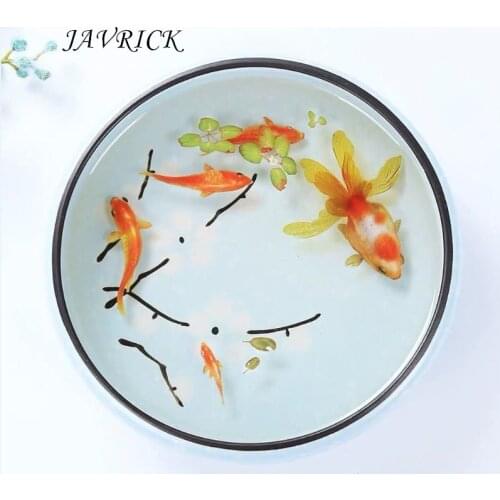 Simulation Fish Leaves Duckweed Stickers Resin Goldfish Painting DIY Crafts