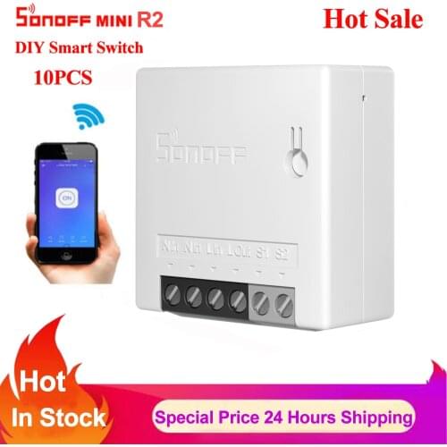 Sonoff Mini R2 Two Way Smart Switch Wifi Timer DIY Light Switch Smart Home Remote Control Via Ewelink APP Work with Alexa Home