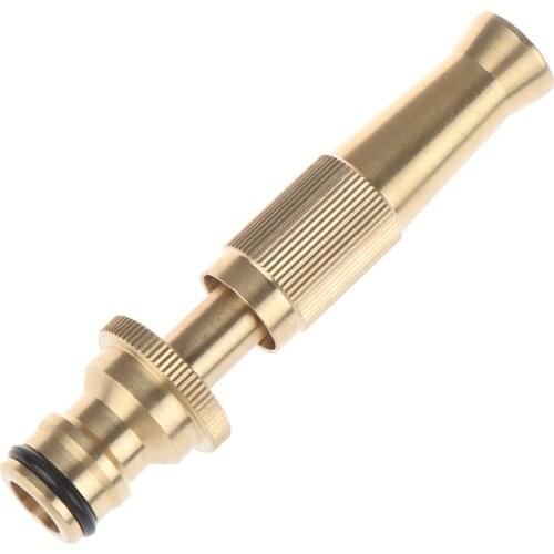 Brass spray gun AdjustableHose Nozzle High pressure straight copper gun for car wash watering flower garden hose wand