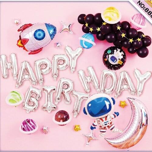 Happy Birthday Balloon Girl Boys' Scene Layout Background Wall Party Party Prone Body Childrens Age Theme DecorAtions 033