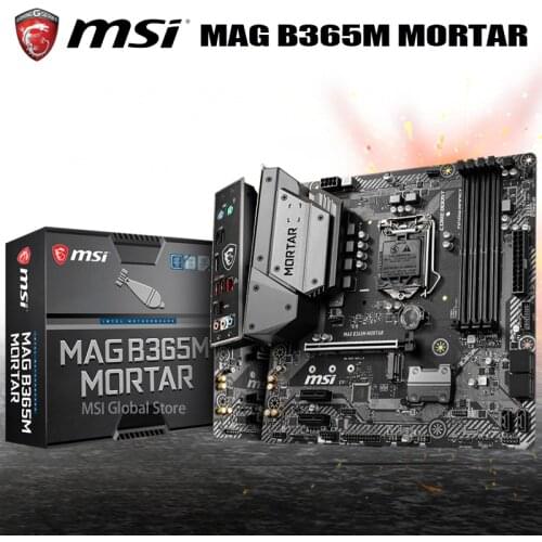 LGA 1151 MSI MAG B365M MORTAR Motherboard Support 8th-Gen 9th-Gen i7 i5 i3 Cpu DDR4 64GB PCI-E 3.0 Gaming M.2 B360 Mainboard
