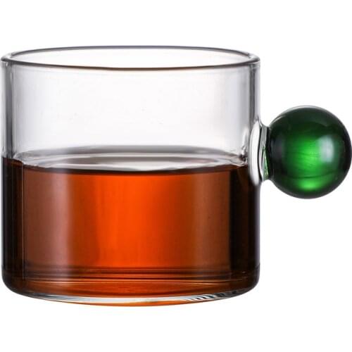 120ml Cute Mini Kungfu Tea Cup Glass Milk Coffee Mugs Lemon Juice Cup Drinkware Travel Drinking Glasses