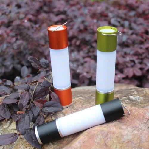 Multifunctional Zoom LED Mini Rechargeable Flashlight Waterproof Tent Camping Lamp Phone Powder Bank Outdoor 18650 Battery
