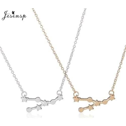 Jisensp Trendy Pendant & Necklace Taurus Zodiac Necklace for Women Birthday Gift Astrology Disc Necklace Galaxy Star Necklaces