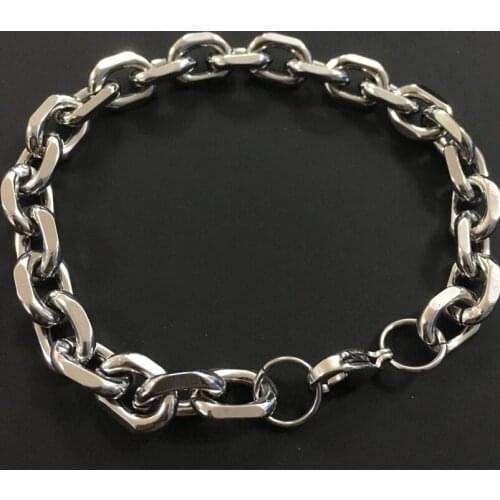 Top Sale Womens Mens Bracelet Stainless Steel Curb Cuban Silver Color Bracelet for Men Wholesale Fashion Jewelry Gift 9mm
