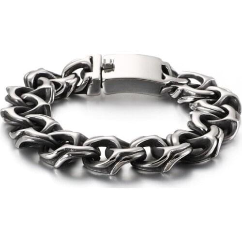 Fashion domineering mens 316 stainless steel jewelry exaggerated personality skull titanium steel bracelet