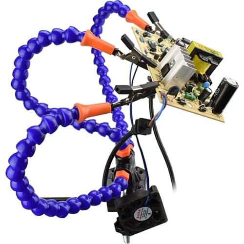 3pc Bench Vise Table Clamp Soldering Station with Flexible Arms Soldeirng Iron Holder PCB Welding Repair Third Hand Tool
