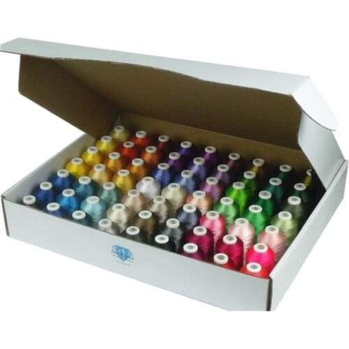 New Brother Colors Series Computer Machine Embroidery Thread Filament 1000m*63,120d/2(40wt),100% Trilobal Polyester thread