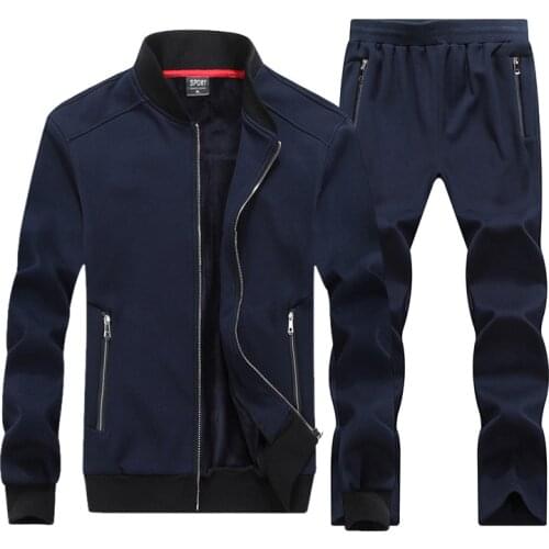 Plus Size 8xl 7xl 6xl 5xl Mens 2 Pieces Sets Tracksuit Winter Warm Fleece Lined Jackets Track Suits Men Thicken Sportswear Male