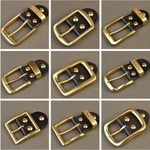 Luxury Brand Mens High Quality Solid Brass Belt Buckles Exquisite Brass Pin Buckles Mens Wasitband Accessories Suit 4cm Belts
