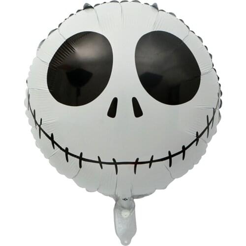 5pcs 45*45cm Round Skull Foil Helium Balloons Halloween Pirate Air Globos pirate Theme Halloween Decoration Supplies Kids Toys