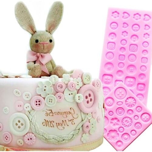 2pc/Set DIY Button Shapes Silicone Cake Mold DIY Fondant Chocolate Cookie Ice Candy Mold Cake Baking cake decorating tools M1090