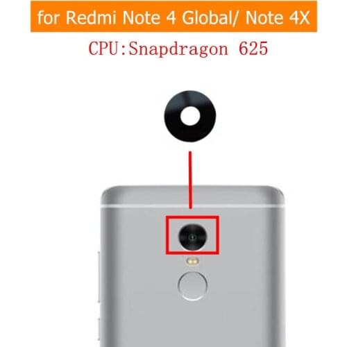 2pcs Back Camera Glass Lens for Xiaomi Redmi Note 4 Global/ Note 4X Main Big Rear Camera Glass Lens with Glue Repair Spare Parts