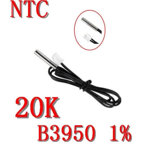 Waterproof NTC temperature sensor 20K B3950 1% accuracy NTC thermistor 20K B3950 1% negative temperature controller NTC20K-3950