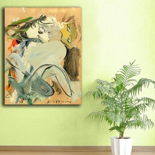 Willem-de-kooning-WOMAN IN LANDSCAPE Canvas Painting For Living Room Home Decoration Oil Painting On Canvas Wall Painting