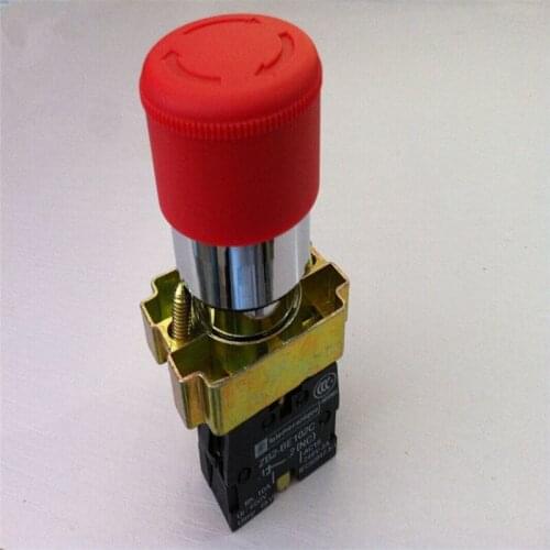1Pcs XB2-BS442 Red Turn to Release 1 N/C Turn Reset Emergency Stop Push Button Switch Brand New