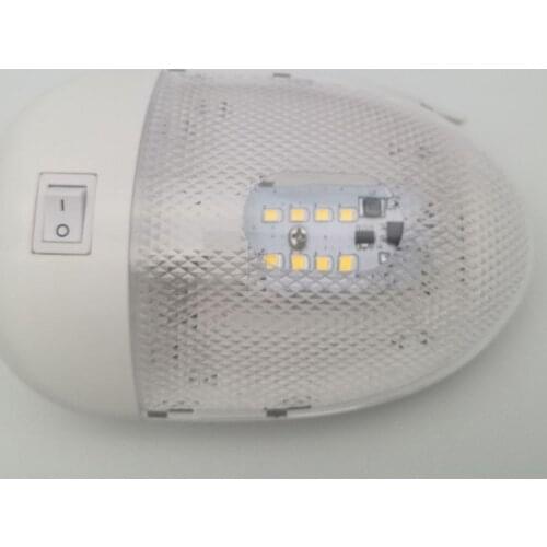 1 Pcs 2W 8LED Yacht RV Ceiling Dome Light RV Interior Lighting 12V DC Durable White Illuminating Lamp