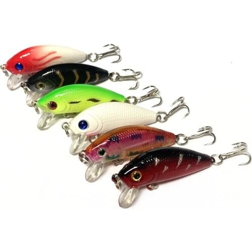 1PCS Minnow Fishing Lure 50mm/4.2g Floating Hard Bait Wobbler Jig Bait Crankbait Carp Artificial Striped Pesca Fishing Tackle