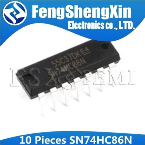 10pcs/lot SN74HC86N 74HC86 74HC86N DIP-14 IC