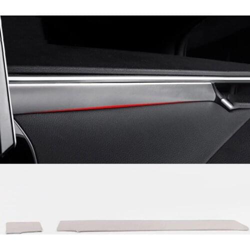 For Toyota corolla 2019 2020 accessories Stainless steel Car Console Decoration Strip cover trim Sticker Car styling 2pcs