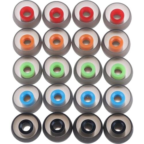 20pcs Headphone Ear Cap Earphone In Ear Tips Soft Silicon Cover Replacement Universal Earbud Ear Pads Earphone Accessories