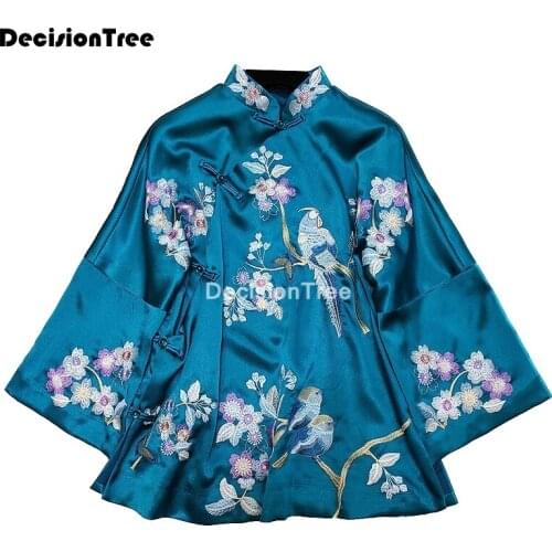 2021 vintage cheongsam tops traditional chinese tea clothing women qipao jacket chinese cheongsam blouse elegant lady outerwear