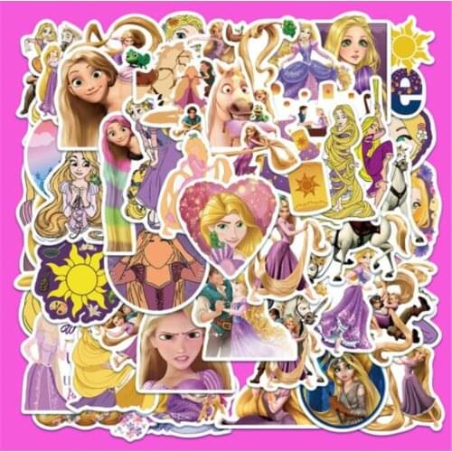 50 Piece Cartoon Movie Rapunzel Princess Skateboard Suitcase Laptop Motorcycle Waterproof Exquisite Stickers