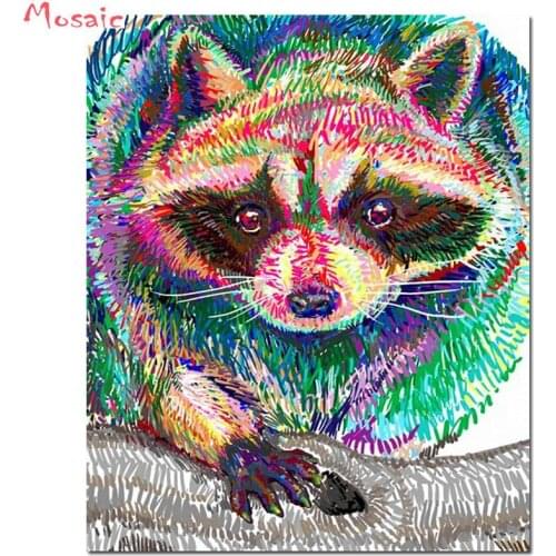 Diy 5D Diamond Painting Cross Stitch raccoon,red panda Diamond Embroidery Pattern Full Drill Mosaic Home Decor Gift Art