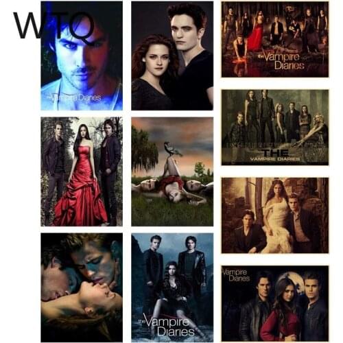 5D DIY Diamond Painting The Vampire Diaries Full Drill Cross Stitch Kits Diamond Embroidery Mosaic Art Kid Room Home Decor Gift